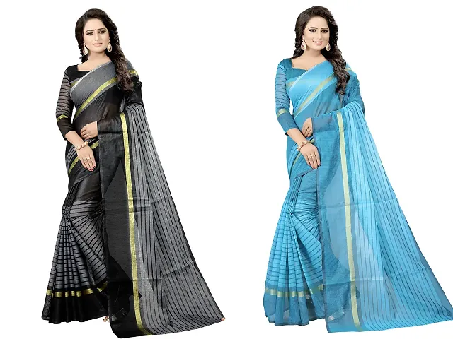 Women Stylish Silk Self Pattern Saree with Blouse piece