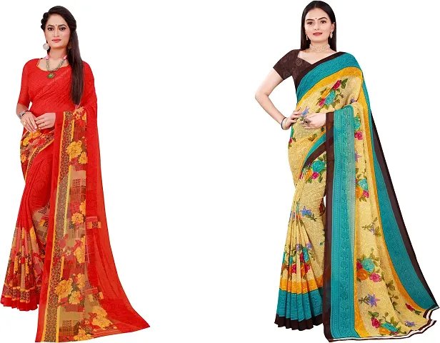 Must Have Georgette Saree with Blouse piece 