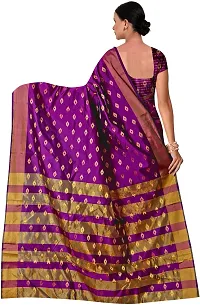 Women Stylish Art Silk Woven Design Saree with Blouse piece-thumb2