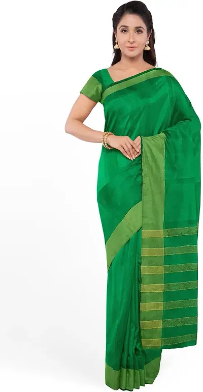 Attractive Cotton Silk Saree with Blouse piece 