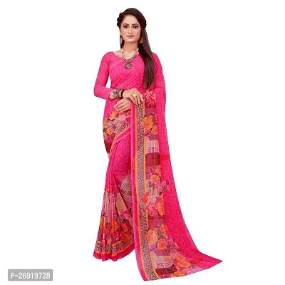 Elegant Georgette Printed Women Saree with Blouse piece-Pack Of 2-thumb2