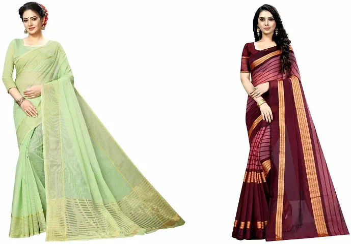 Trending Art Silk Saree with Blouse piece 