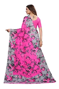 Elegant Georgette Printed Women Saree with Blouse piece-thumb3