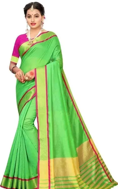 Must Have Cotton Silk Saree with Blouse piece 