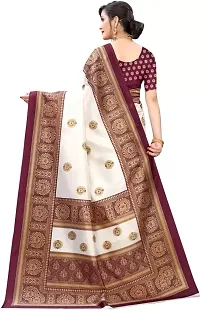 Stylish Maroon Cotton Silk Woven Design Saree with Blouse piece For Women-thumb2