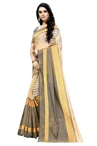 Elegant Cotton Silk Self Pattern Women Saree with Blouse piece-thumb2