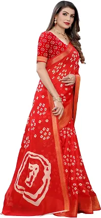 Women Stylish Cotton Silk Printed Saree with Blouse piece-thumb2