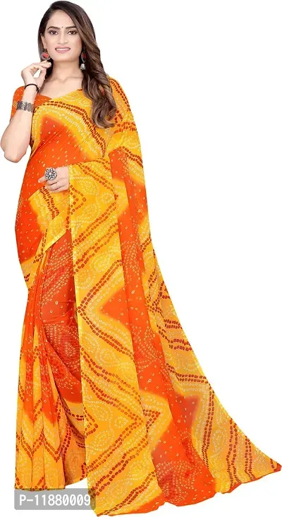 Stylish Fancy Georgette Saree With Blouse Piece For Women Pack Of 1