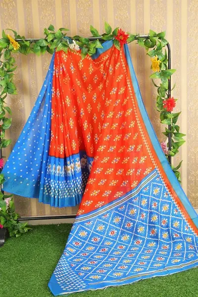 Elegant Art Silk Saree with Blouse piece 