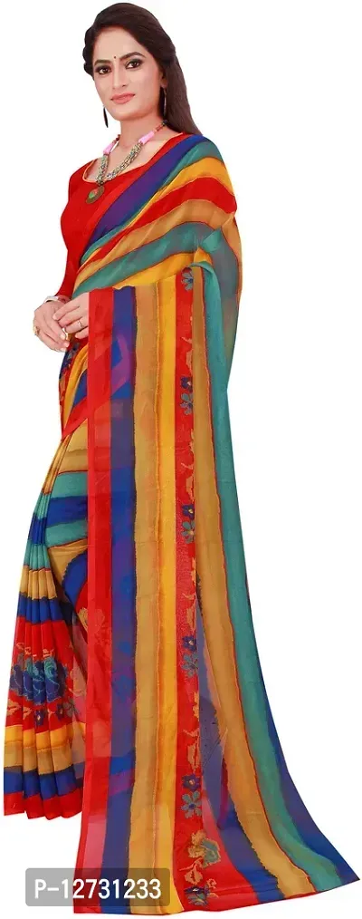 Stylish Fancy Georgette Saree With Blouse Piece For Women Pack Of 1-thumb5