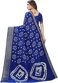 Women Stylish Cotton Silk Printed Saree with Blouse piece-thumb2