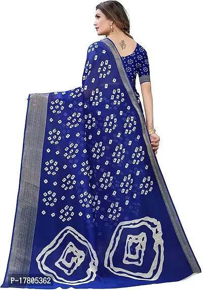 Women Stylish Cotton Silk Printed Saree with Blouse piece-thumb3