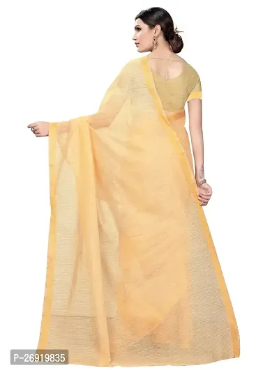 Elegant Cotton Silk Solid Women Saree with Blouse piece-thumb3
