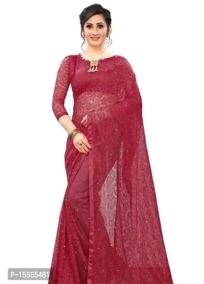 Stylish Fancy Chiffon Saree With Blouse Piece For Women-thumb0