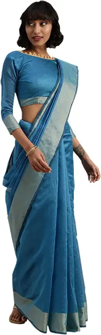 Stylish Fancy Art Silk Saree With Blouse Piece For Women Pack Of 1-thumb2