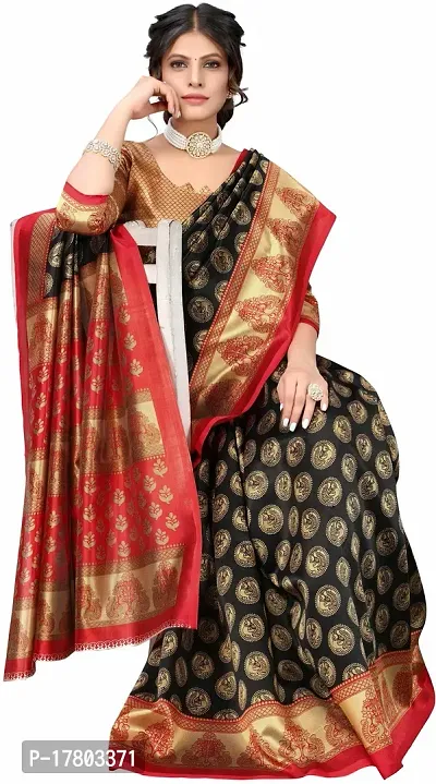 Women Stylish Net Printed Saree with Blouse piece-thumb3