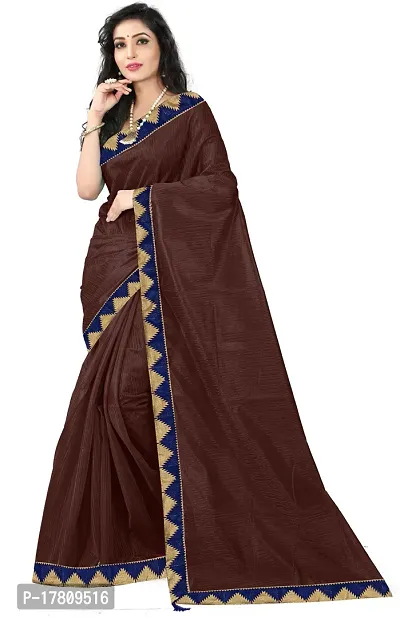 Women Stylish Cotton Silk Self Pattern Saree with Blouse piece-thumb2