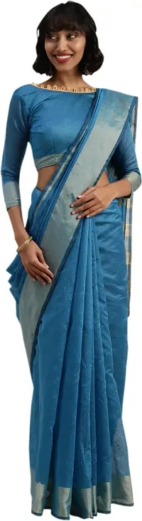 Trending Cotton Silk Saree With Blouse Piece