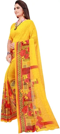 Stylish Fancy Georgette Saree With Blouse Piece For Women Pack Of 1-thumb2