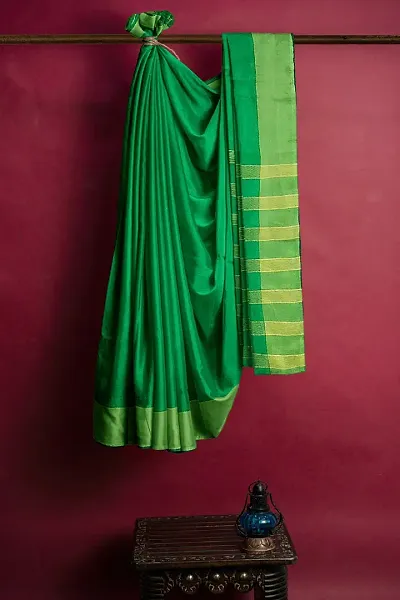 Attractive Cotton Silk Sarees With Blouse Piece For Women