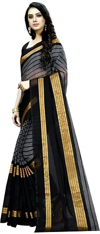 Stylish Fancy Cotton Silk Saree With Blouse Piece For Women Pack Of 1-thumb2