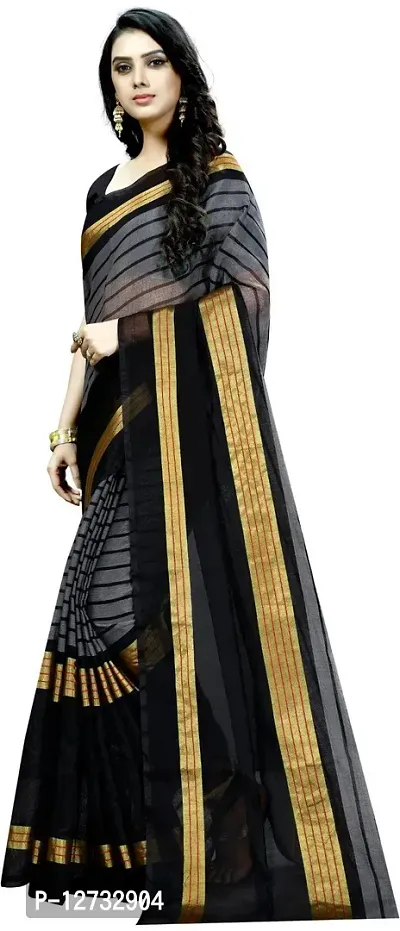 Stylish Fancy Cotton Silk Saree With Blouse Piece For Women Pack Of 1-thumb3