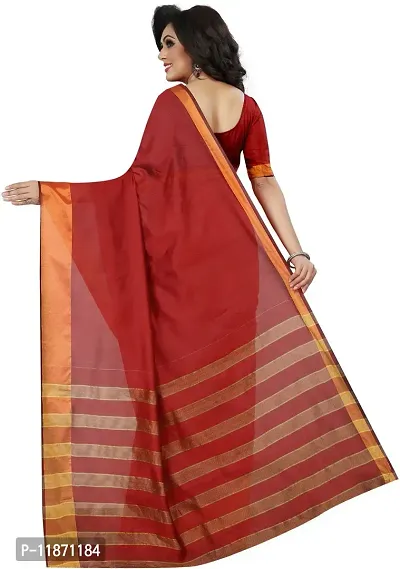 Stylish Fancy Cotton Silk Saree With Blouse Piece For Women Pack Of 1-thumb3