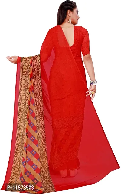 Stylish Fancy Georgette Saree With Blouse Piece For Women Pack Of 1-thumb3