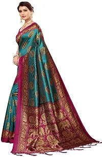 Women Stylish Georgette Solid Saree with Blouse piece-thumb1