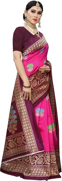 Stylish Fancy Art Silk Saree With Blouse Piece For Women Pack Of 1-thumb2