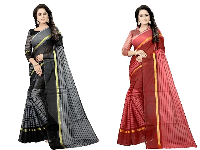 Women Stylish Silk Self Pattern Saree with Blouse piece