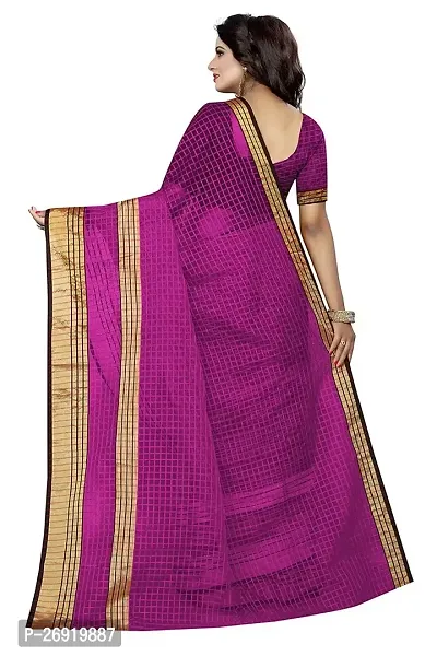 Elegant Cotton Silk Self Pattern Women Saree with Blouse piece-thumb4