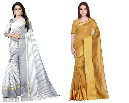 Buy Florence Women Multicolored Printed Cotton Silk Saree With Unstitched Blouse  Pack Of 2(FL-IF-T1035-Sep18-FL-IF-Rustom White) Online In India At  Discounted Prices