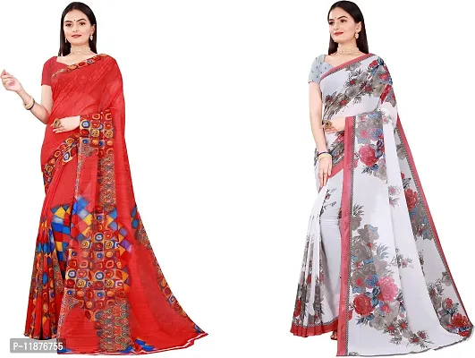 Buy kashvi sarees Solid/Plain Daily Wear Georgette Multicolor Sarees Online  @ Best Price In India | Flipkart.com