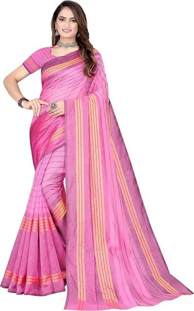 Stylish Silk Bollywood Saree with Blouse piece For Women Pack Of 1