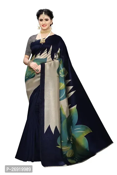 Elegant Art Silk Self Pattern Women Saree with Blouse piece-thumb0