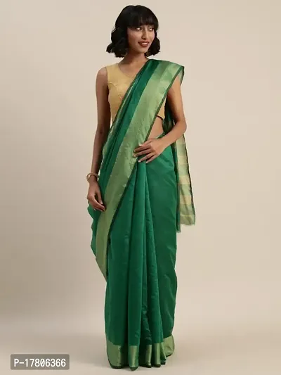 Women Stylish Art Silk Solid Saree with Blouse piece-thumb3