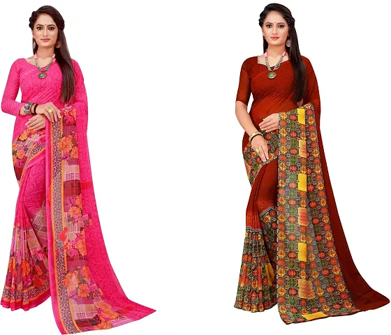 Must Have Georgette Saree with Blouse piece 