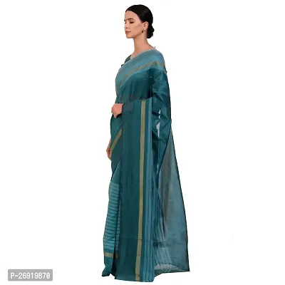 Elegant Cotton Silk Self Pattern Women Saree with Blouse piece-thumb3