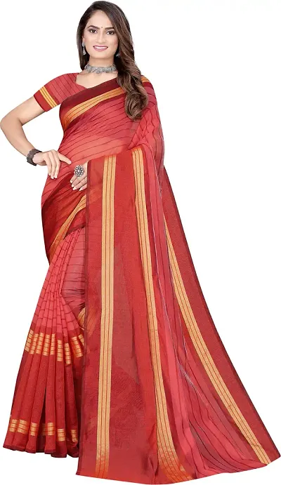 Stylish Fancy Silk Saree With Blouse Piece For Women Pack Of 1