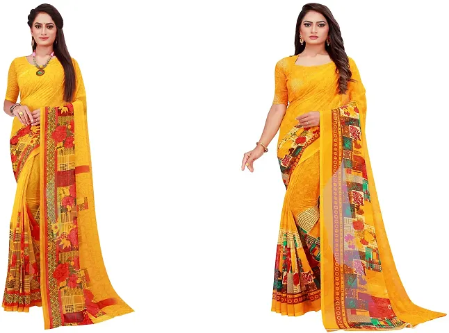 Must Have Georgette Saree with Blouse piece 