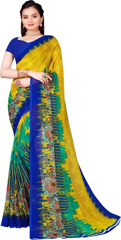 Best Selling Georgette Saree with Blouse piece 