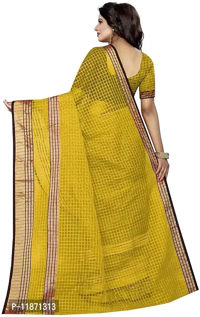 Stylish Fancy Cotton Silk Saree With Blouse Piece For Women Pack Of 1-thumb4