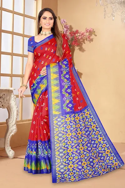 Attractive Art Silk Saree with Blouse piece 