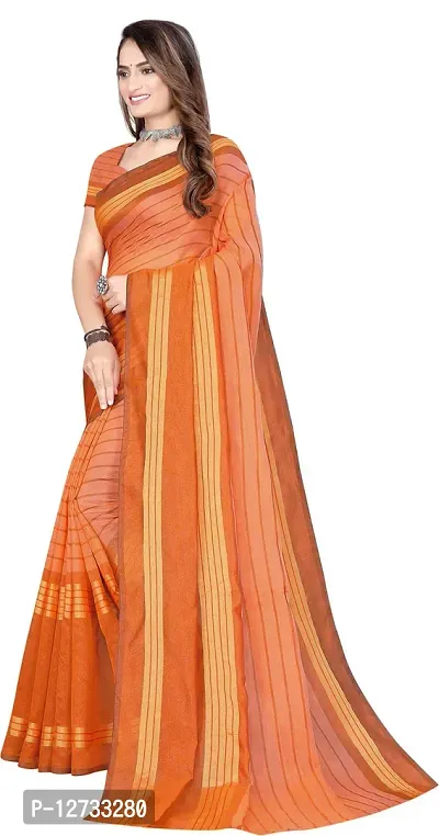 Stylish Fancy Cotton Silk Saree With Blouse Piece For Women Pack Of 1-thumb2