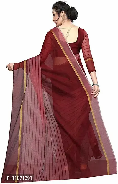 Stylish Fancy Cotton Silk Saree With Blouse Piece For Women Pack Of 1-thumb2