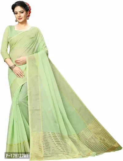 Women Stylish Art Silk Solid Saree with Blouse piece-thumb3