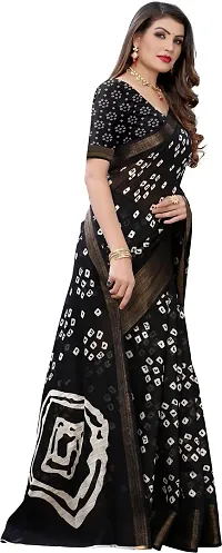 Women Stylish Cotton Silk Printed Saree with Blouse piece-thumb2