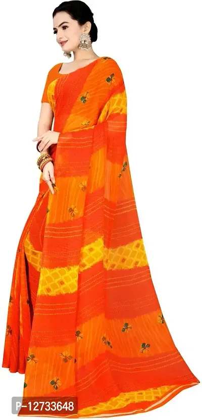 Stylish Fancy Georgette Saree With Blouse Piece For Women Pack Of 1-thumb5