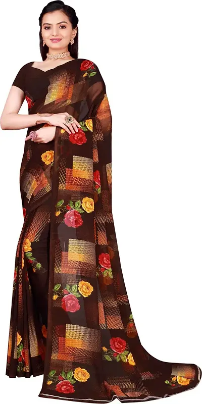 Elegant Georgette Saree with Blouse piece 